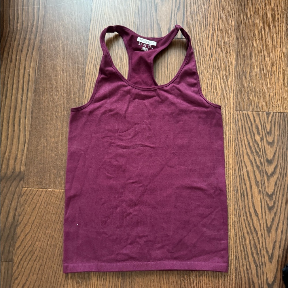 NEW Women's Burgundy Scult Racerback Active Top